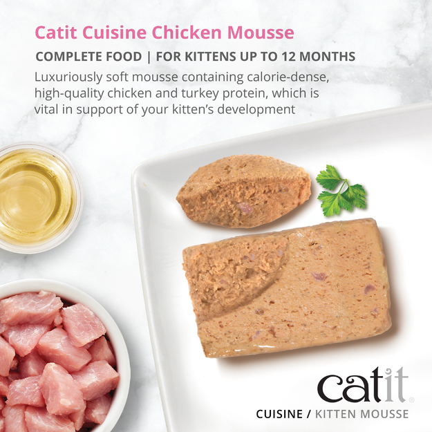 Catit - Catit Cuisine Premium Wet Food for Kittens - Chicken & Turkey Mousse - 90g
