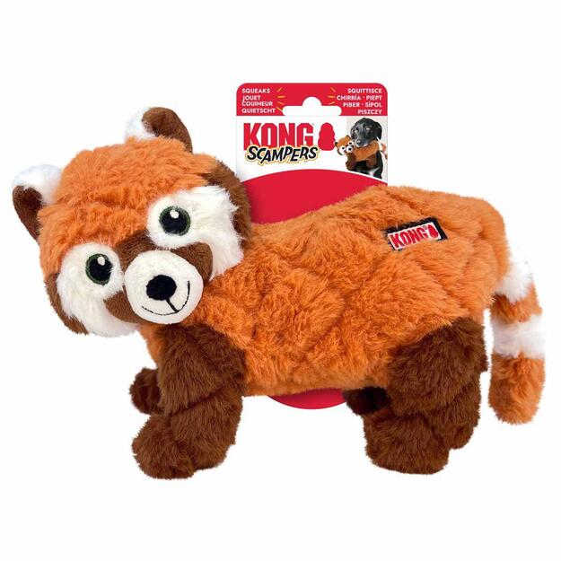 Kong - KONG SCAMPERS RED PANDA M - Red - 23x25.5x12CM