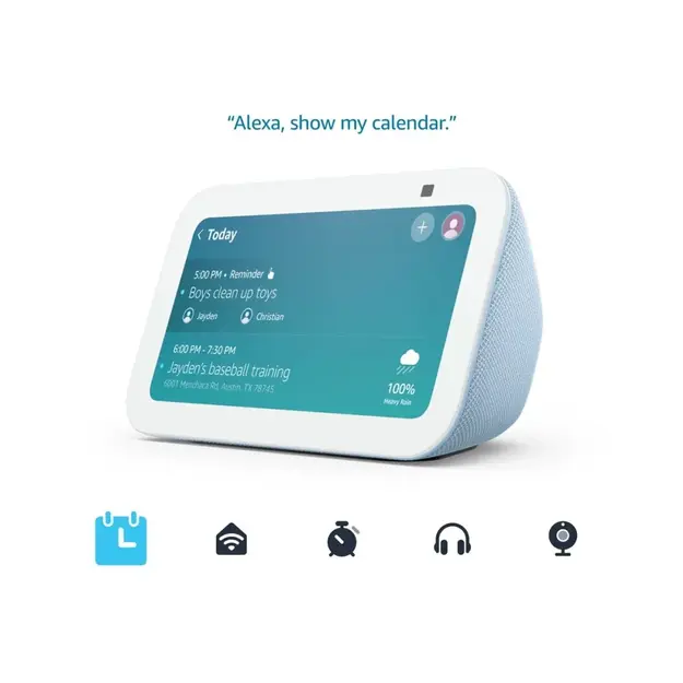 Amazon – Echo Show 5 (3rd Gen) – Smart Display with Alexa Cloud Blue