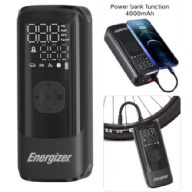 Energizer - high-performance tire pump with 150 PSI max pressure