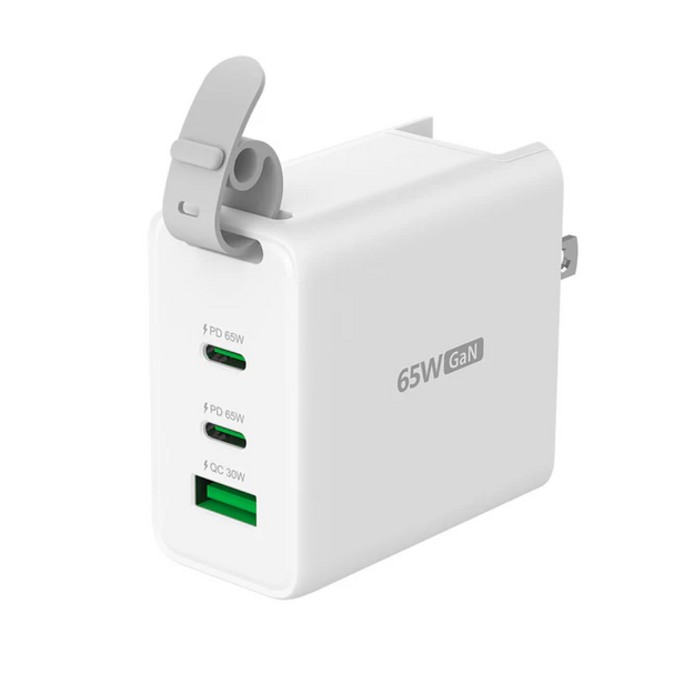 J5create - 65W GaN USB-C 3-Port Travel Charger w/ Interchangeable Plugs