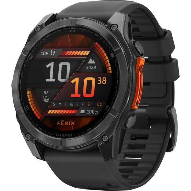 Garmin - Fenix 8 51mm Amoled Sapphire Carbon Grey