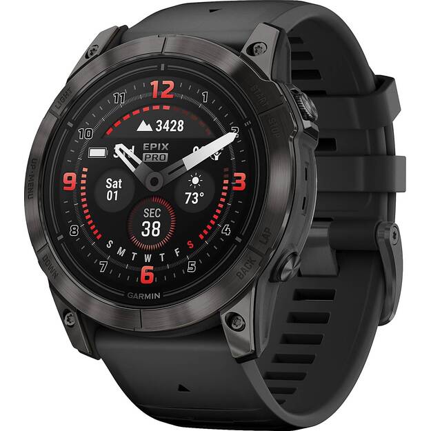 Garmin - Epix Pro (Gen 2) 51mm Sapphire Edition Carbon Gray