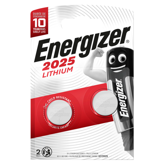 Energizer - Battery Lithium Miniature CR2025 (2-pack)
