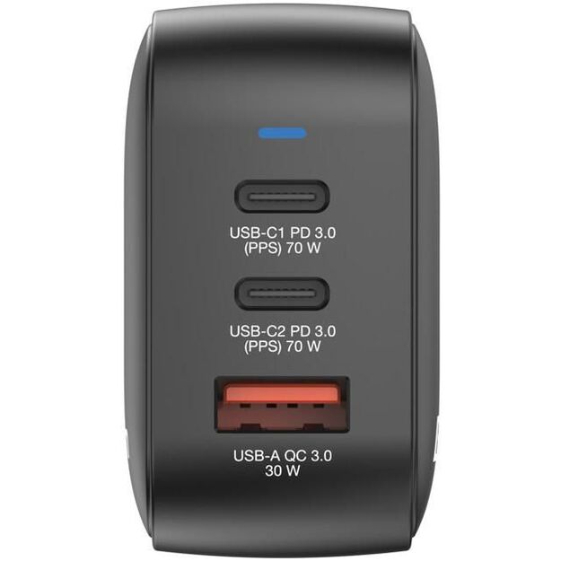 Verbatim - Mini GaN Charger 70W 3 Port US plug with EU and UK adaptors