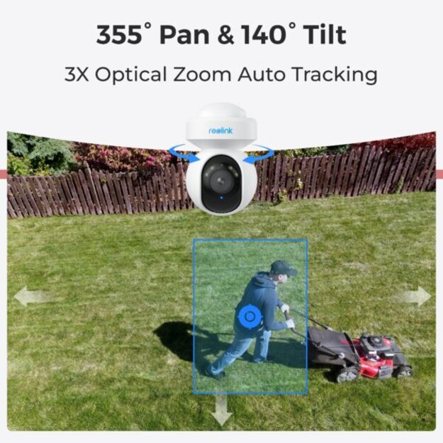 Reolink – E1 Outdoor (E540) Smart PTZ Wi-Fi Camera – White