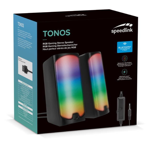 Speedlink - TONOS RGB Gaming Stereo Speaker, black