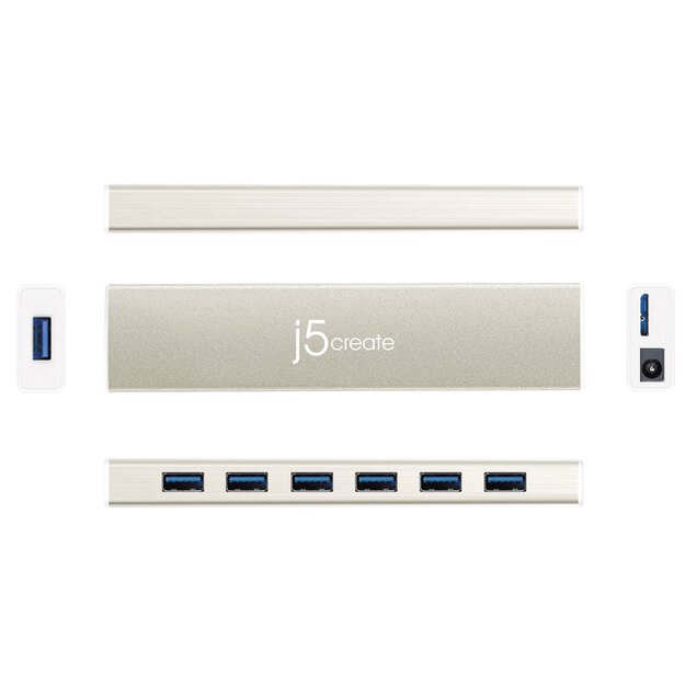 J5create - USB-C 7-Port Hub - EU/UK