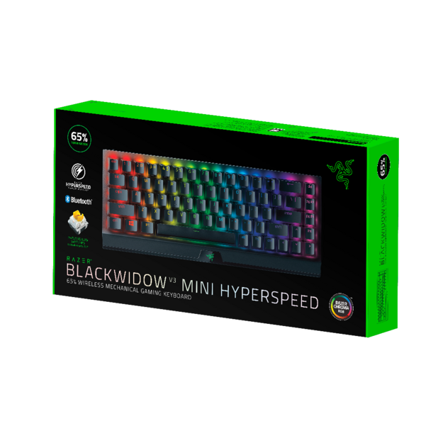 Razer - Blackwidow V3 Mini Hyperspeed - 65% - Yellow - Nordic