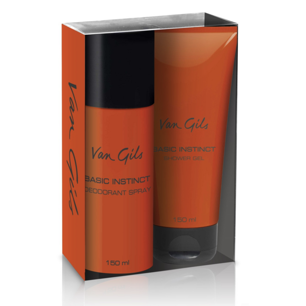 Van Gils - Basic Instinct - Deodorant Spray 150 ml & Shower gel 150 ml - Giftset