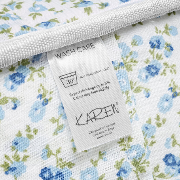 Karen - Large toilet bag with handle - Green/White - Large