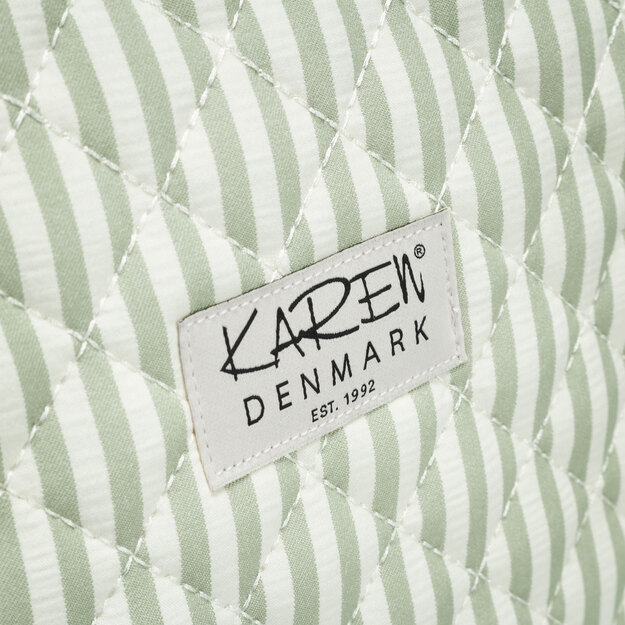 Karen - Large toilet bag with handle - Green/White - Large