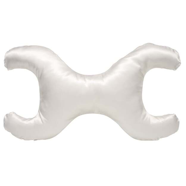 Save My Face - La Petite Small Pillow w. 100% Silk Cover White