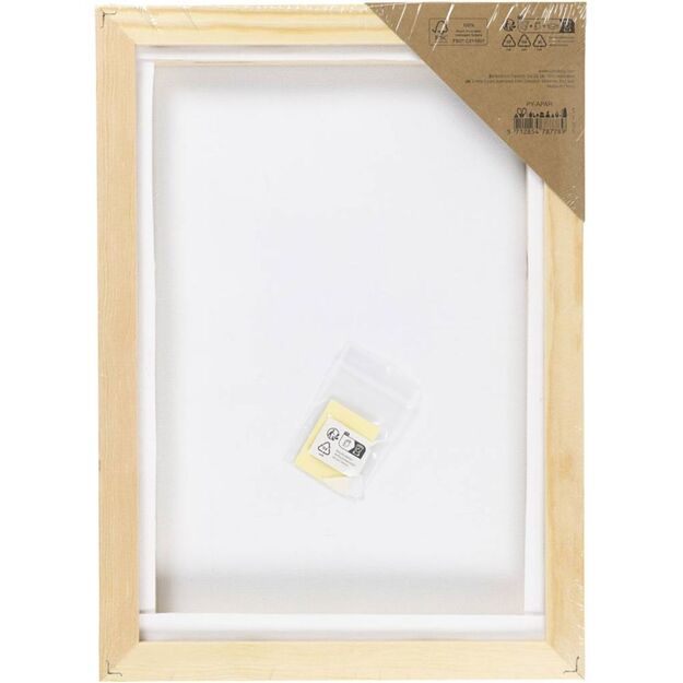(Bundle) Stretched Canvas with Frame - A4 - size 21x29,7 cm - 280 g - white (257410)