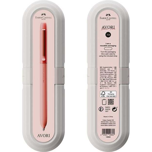 Faber-Castell - Avori Ballpoint Pen – Large-Capacity XB Blue Refill (Inner Fire)