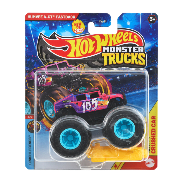 Hot Wheels-  Monster Trucks  - Humvee 4-CT Fastback (JCD77)