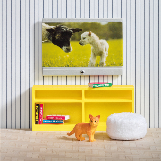 Lundby - Yellow Bookcase (18246)