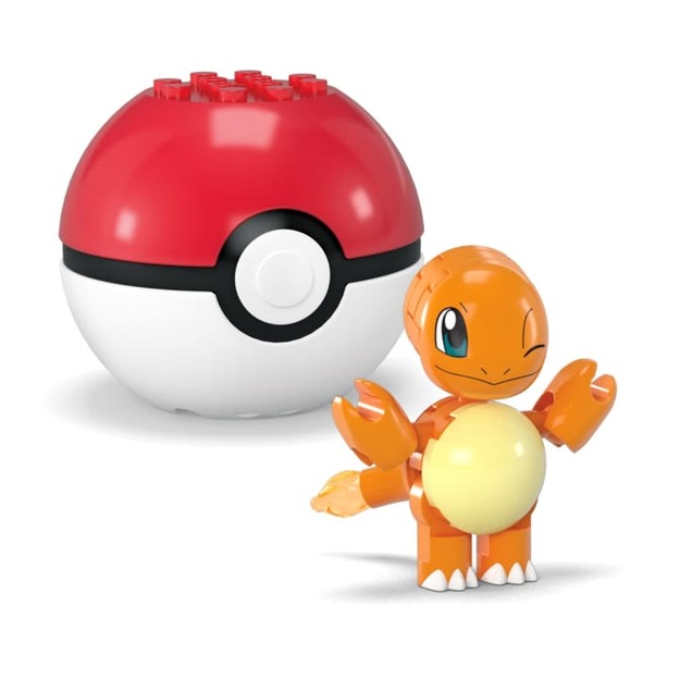 Pokémon - Poké Ball 2-Pack Building Set with 2 Figures, 40 Pieces (JCR81)