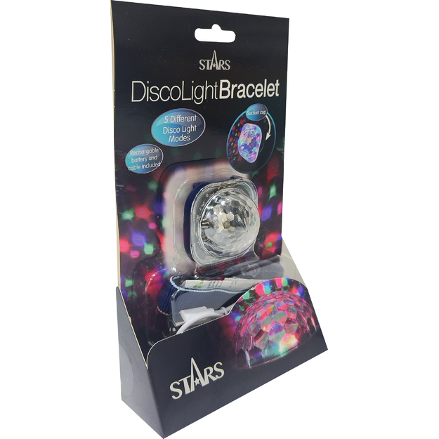 Stars - Multicolored Disco Light Bracelet - (89022)
