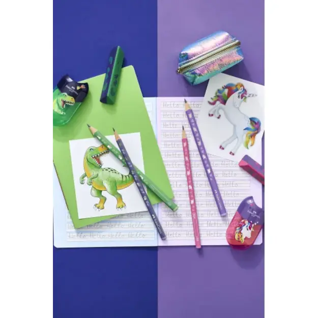 Faber-Castell - Pencil Set Dinosaur Jumbo GP + Accessories (111529)
