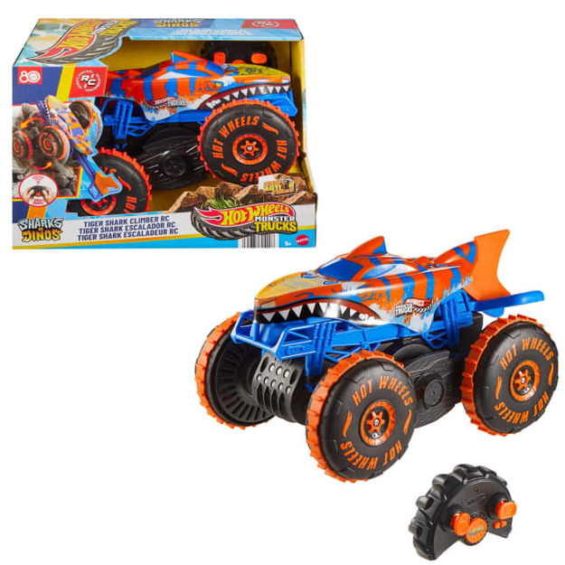 Hot Wheels - Monster Truck Tiger Shark Climber Remoted controlled