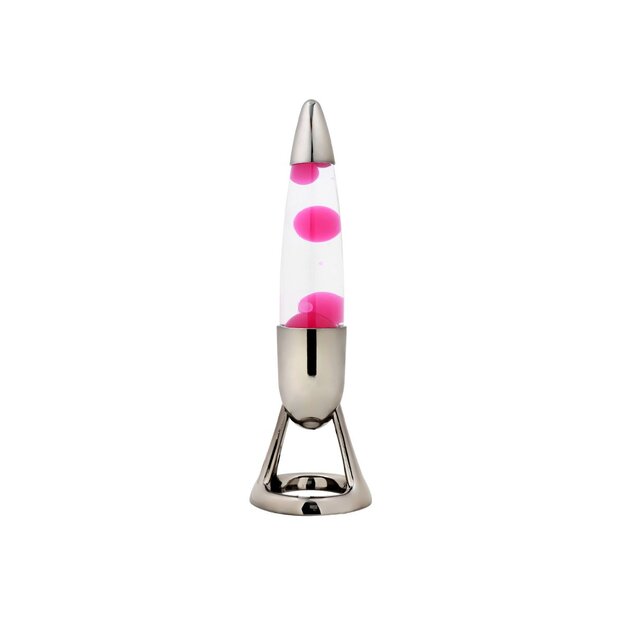 iTotal - Missile LED Lava Lamp with Color-changing Light - Pink - Diameter 10.7 cm x Height 36.5 cm