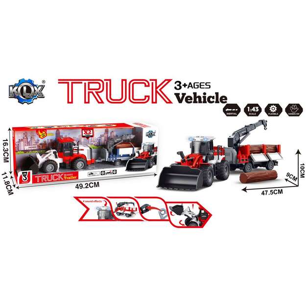 KLX - Bulldozer w/hanger, woods, friction, light & sound (534675)