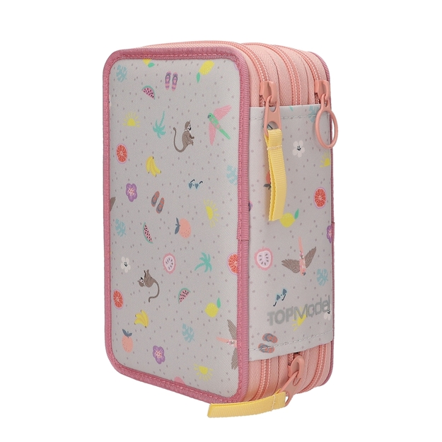 TOPModel - Triple Pencil Case JUICY - apricot, pink, yellow (413324)