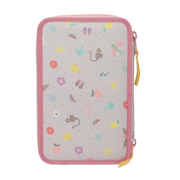 TOPModel - Triple Pencil Case JUICY - apricot, pink, yellow (413324)