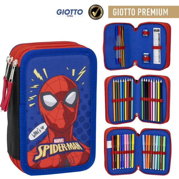 Cerda - Pencil Case with Accessories, Spiderman (I-2700001257)