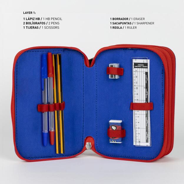 Cerda - Pencil Case with Accessories, Spiderman (I-2700001257)