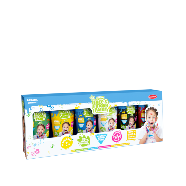 Face Painttoos - 65ml Tubes 6-Pack (109004)