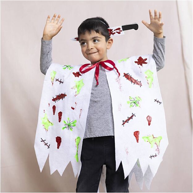 Craft Kit Spooky Costume - Cape and headband - assorted colours (977856)