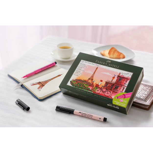 Faber-Castell - Pitt Artist Pen tin set - Paris - 12 pcs (267136)