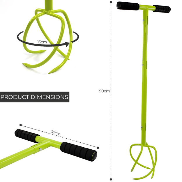 Rankinis kultivatorius Dirvožemio purentuvas Sodo ravėtojas Sodo aeratorius