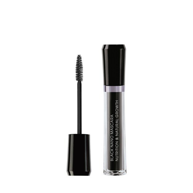M2 Beauté - Black Nano Mascara Nutrition & Natural Growth - Black - 6 ml