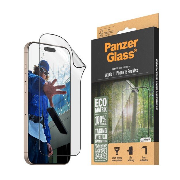 PanzerGlass - Screen Protection MATRIX - iPhone 16 Pro  Max - Ultra Wide Fit