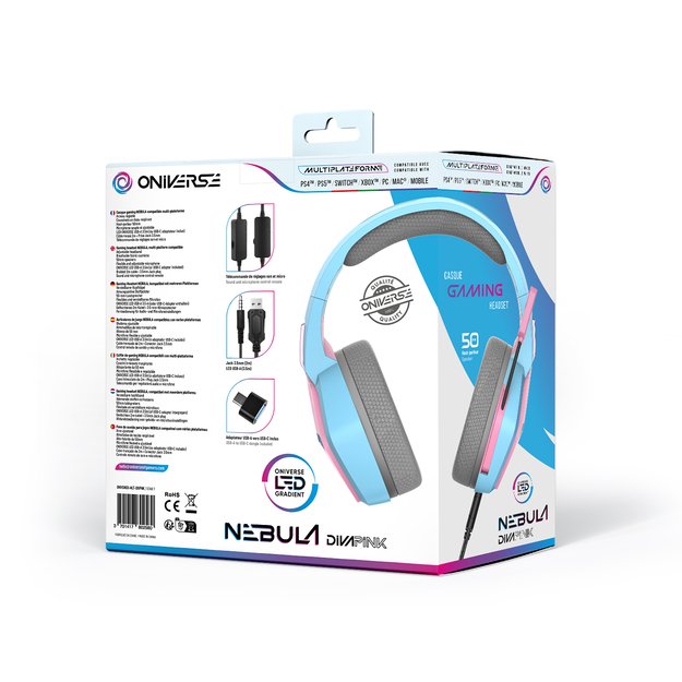 Oniverse Gaming Headset Nebula - Diva Pink 10