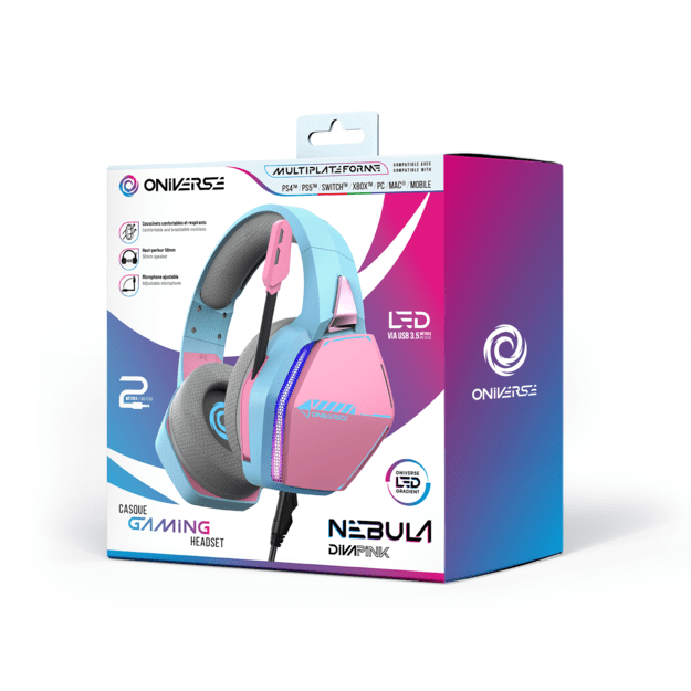 Oniverse Gaming Headset Nebula - Diva Pink 11