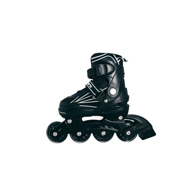 Outsiders - Adjustable Kids Inline Rollerblades - Black/Grey (size: 31-34)