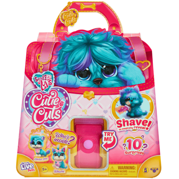 Scruff-a-Luvs Cutie Cuts – Blue Surprise Pet Salon Playset (30296)