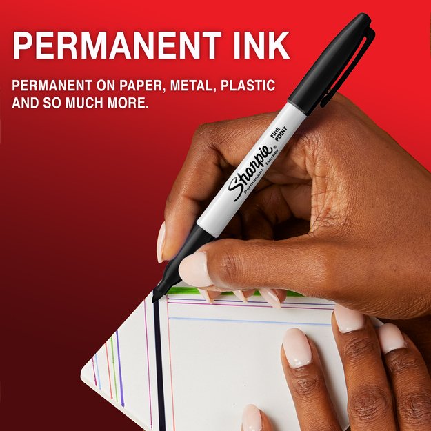 Sharpie - Permanent Markers - Black - 5 Count 1