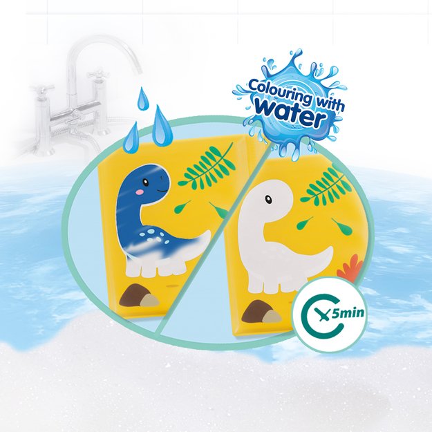 SES Creative - Bath Time Colouring with Water Dino Bath Book - (S13215) 1