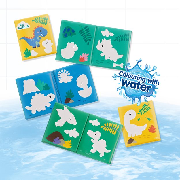 SES Creative - Bath Time Colouring with Water Dino Bath Book - (S13215) 2