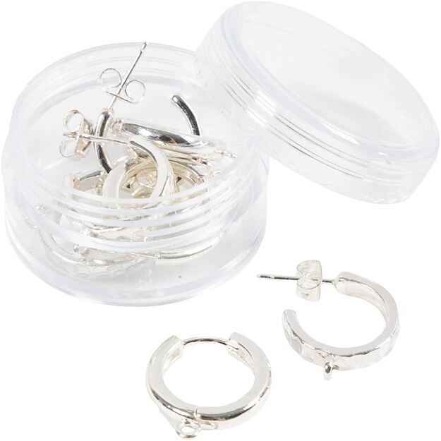 Creativ - Eye hoop earrings - Silver (603260)