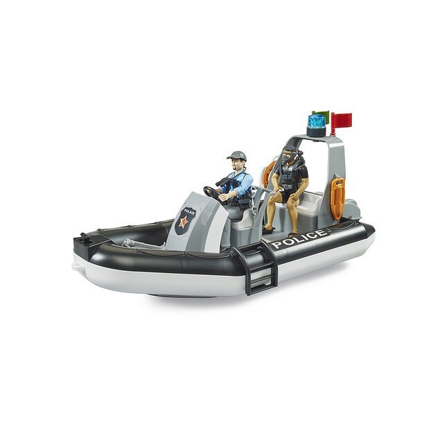 Bruder - bworld Police boat with rotating beacon light (62733)