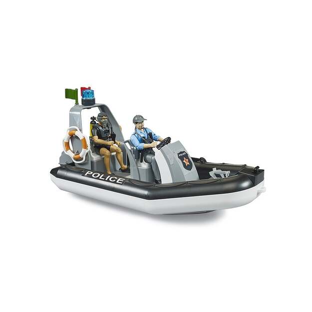 Bruder - bworld Police boat with rotating beacon light (62733) 3