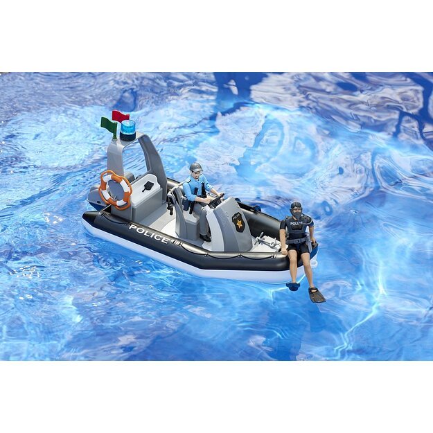 Bruder - bworld Police boat with rotating beacon light (62733) 4
