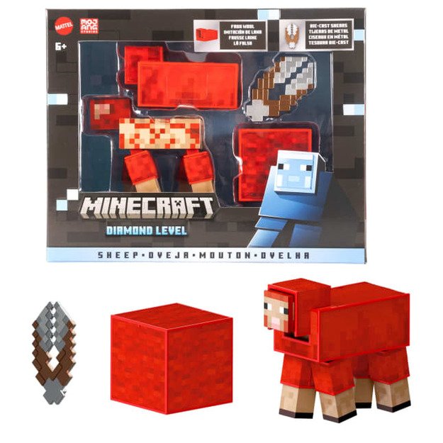 Minecraft - Diamond Level Sheep Action Figure & 3 Accessories (JCV22)