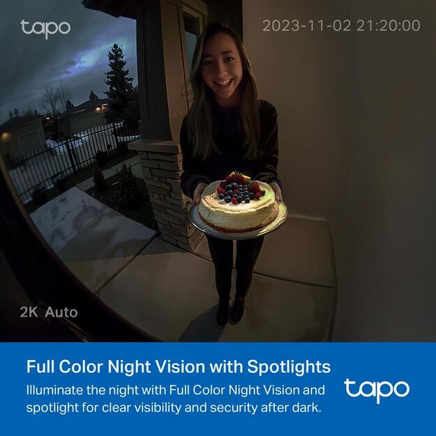 TP-Link - Tapo D210 Video Doorbell Camera 3